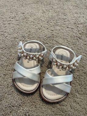Ivory Flower Girl Sandals